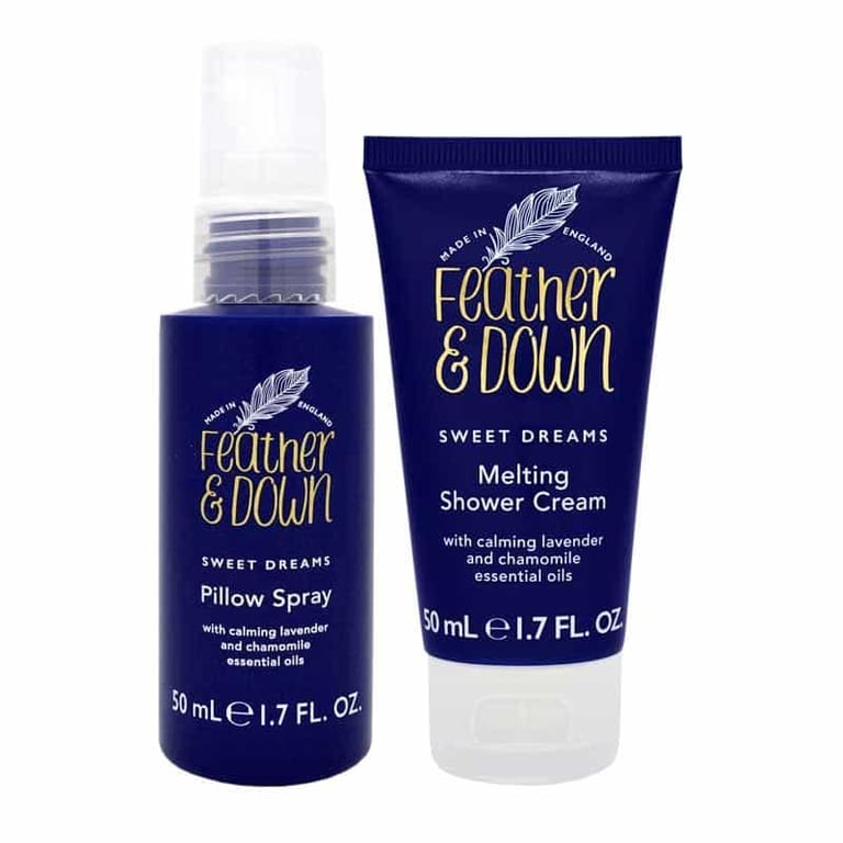 Travel Pillow Spray & Shower Cream 2 x 50ml - Feather and Down 